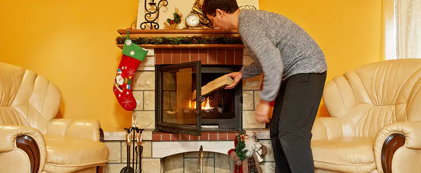 Rusted Metal Fireplace Restoration in Waxahachie, Texas